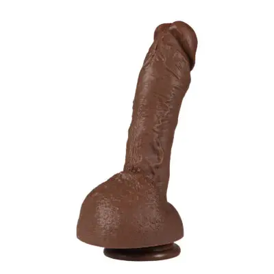 Realistic Chocolate Dildo with Suction Base