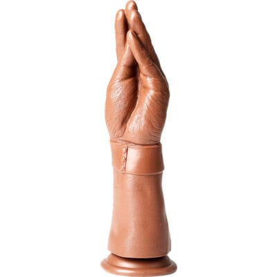 Realistic Praying Hand Dildo with Size Comparison